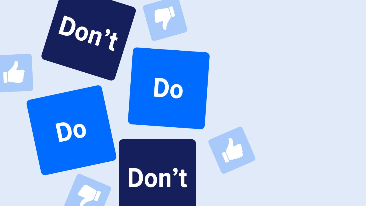 Visual of do and don't tiles